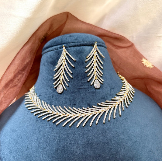 Merry Tree Sparkle American Diamond Necklace