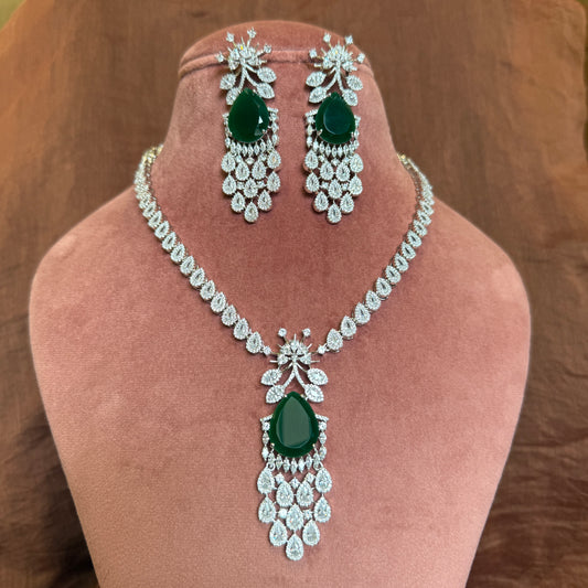 Elegant Focus American Diamond Necklace