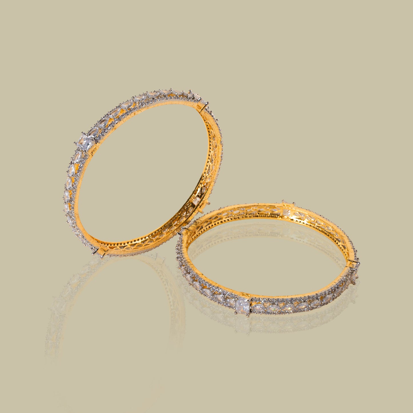 Dew lit American Diamond Bangles