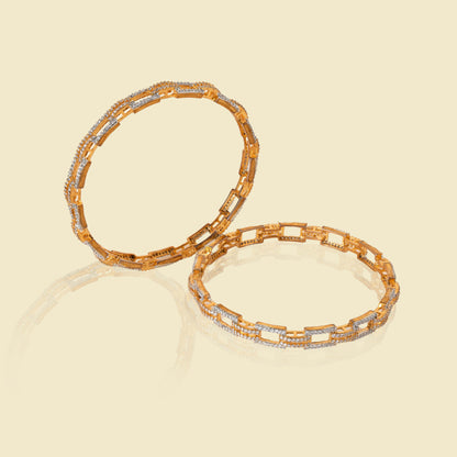 Angular Intrigue Bangle Set