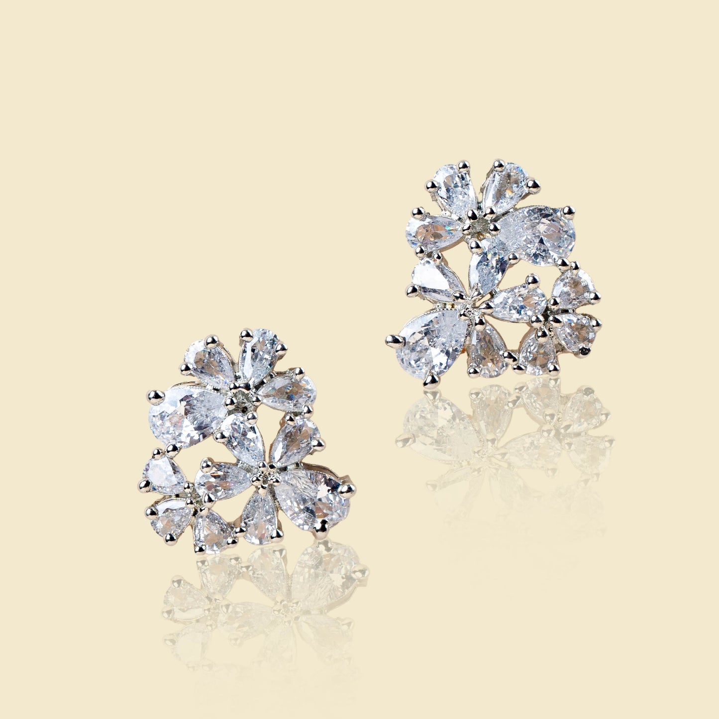 Snowflake American diamond Studs