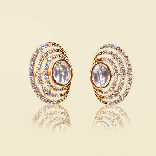 Shiny Shell American Diamond Studs