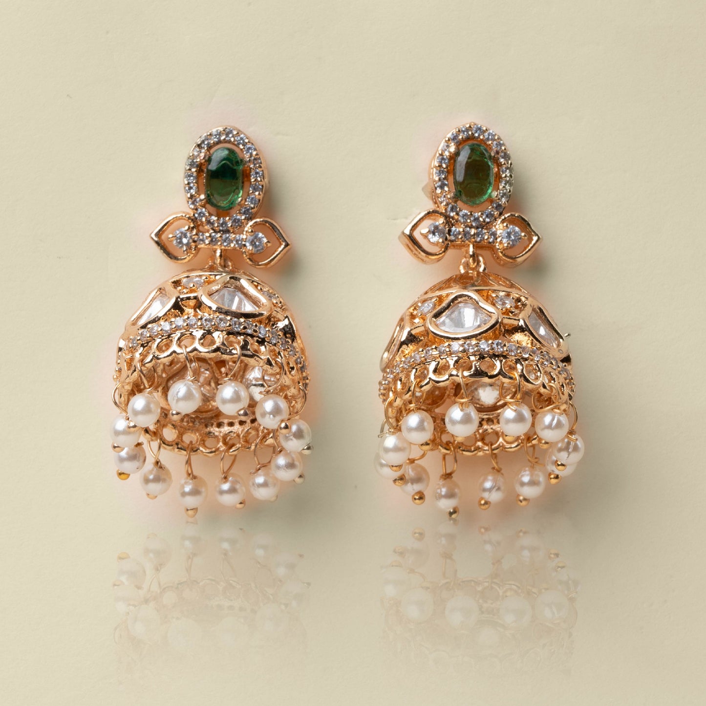 Emerald Kundan Jhumki