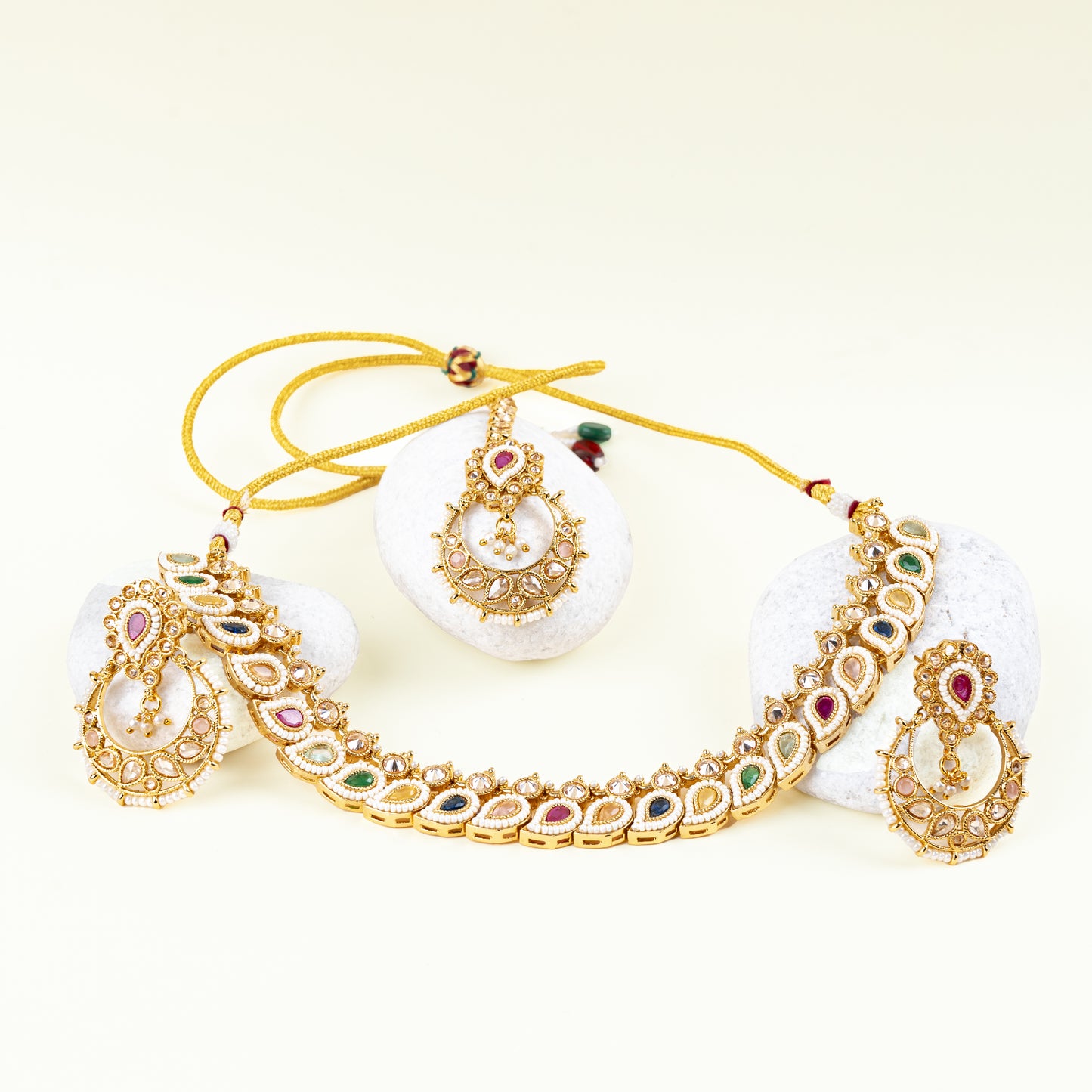 Spectrum Kundan Necklace Set