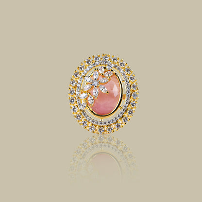 Floral Gem American Diamond Cocktail Ring