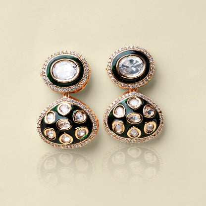 Enamel Kundan Earrings