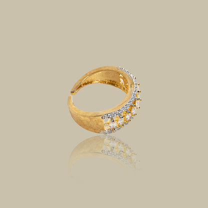 Wave Crest American Diamond Ring