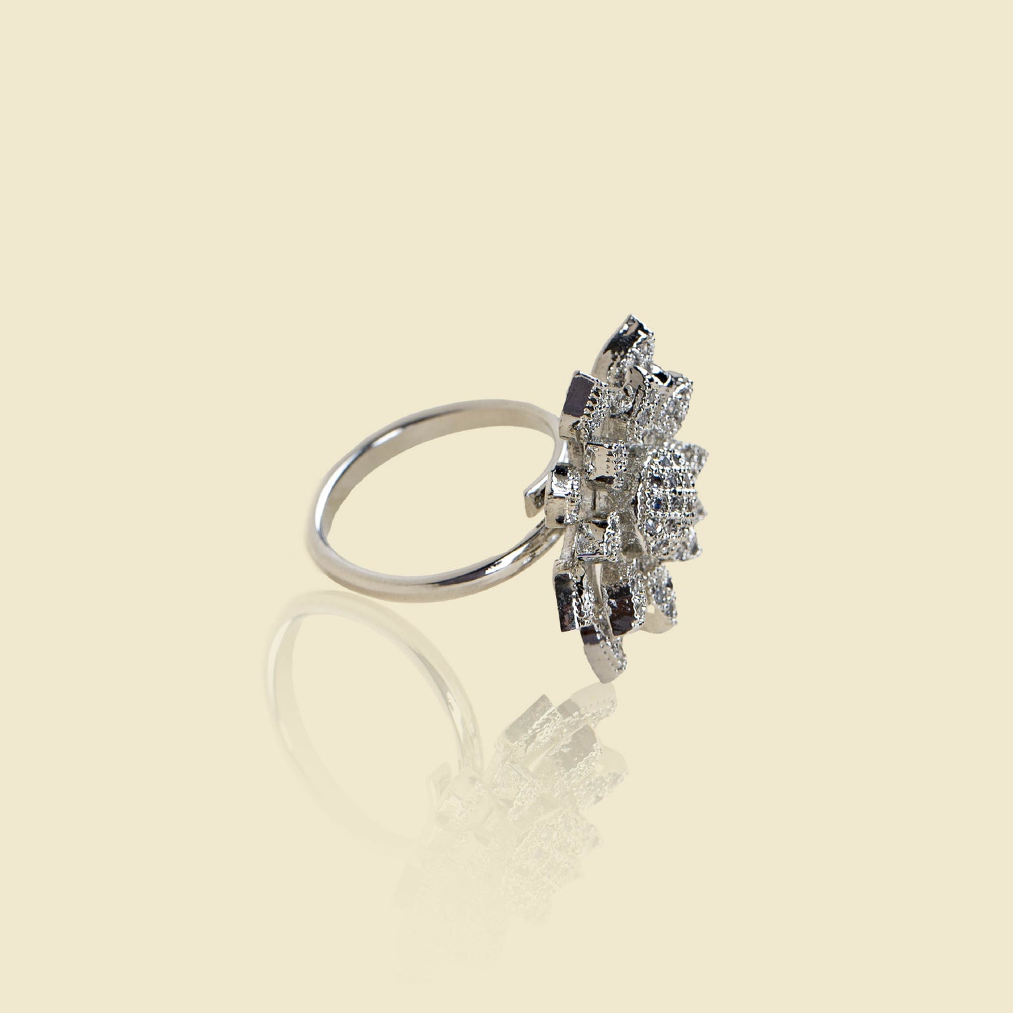 Dahlia American Diamond Cocktail Ring