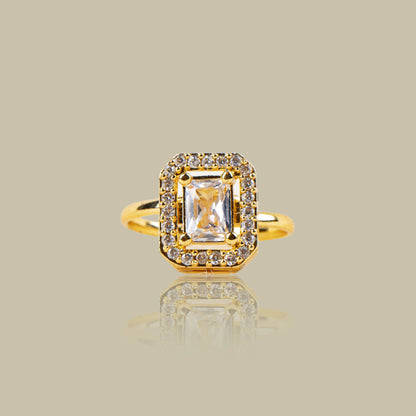 Gleaming Solitaire American Diamond Ring