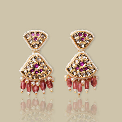 Crimson Cascade Earrings