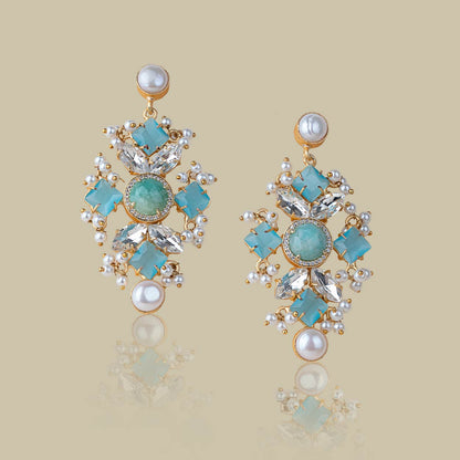 Serene Pearl Stone Earrings