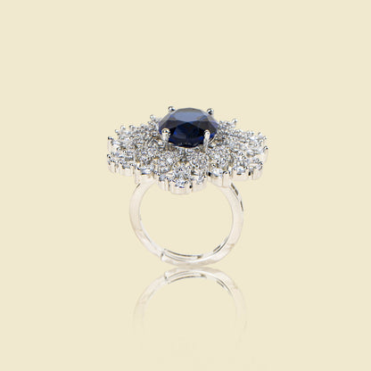 Gem Blossom American Diamond Ring