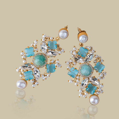 Serene Pearl Stone Earrings