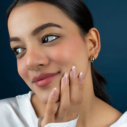 Sleek Teardrop Stud Earrings