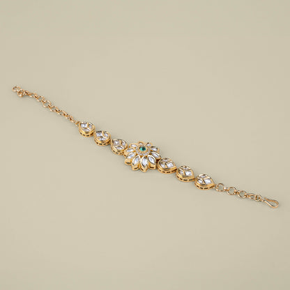 Floral Petal Kundan Bracelet