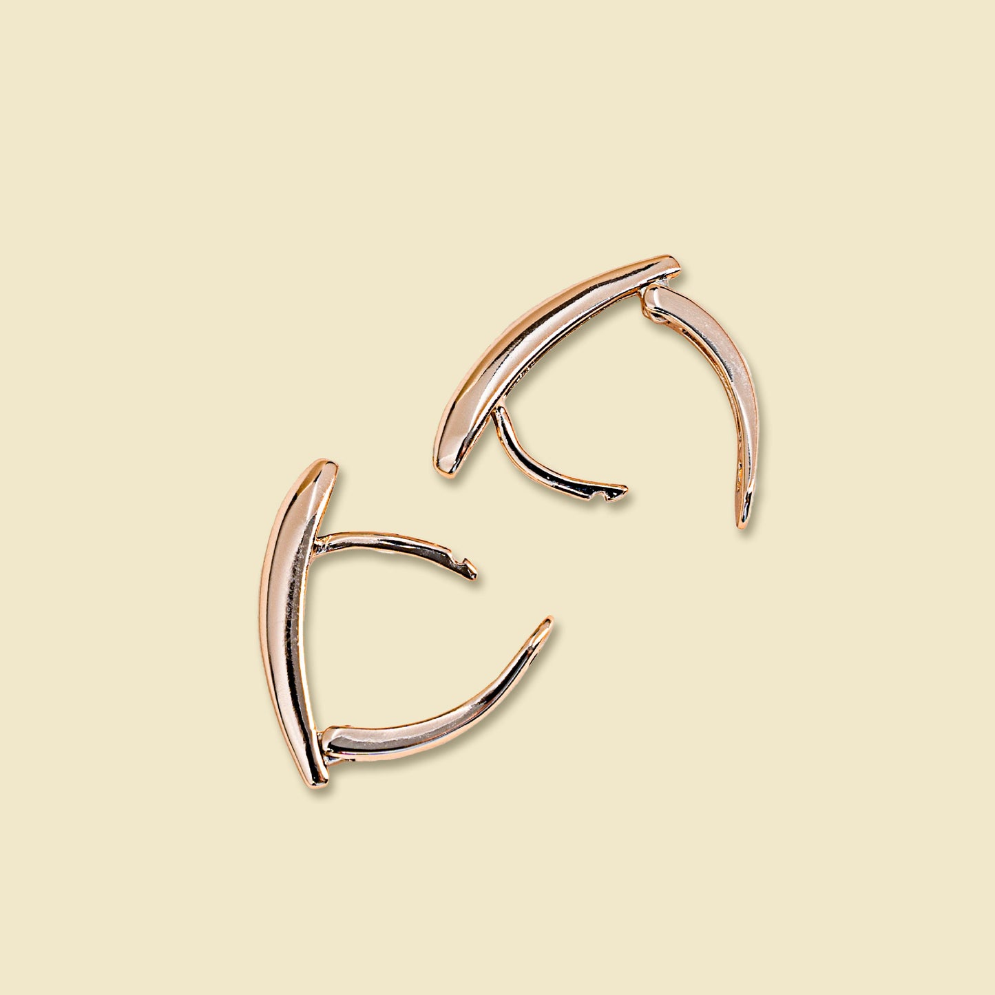 Minimalist Curved Hoop Earrings