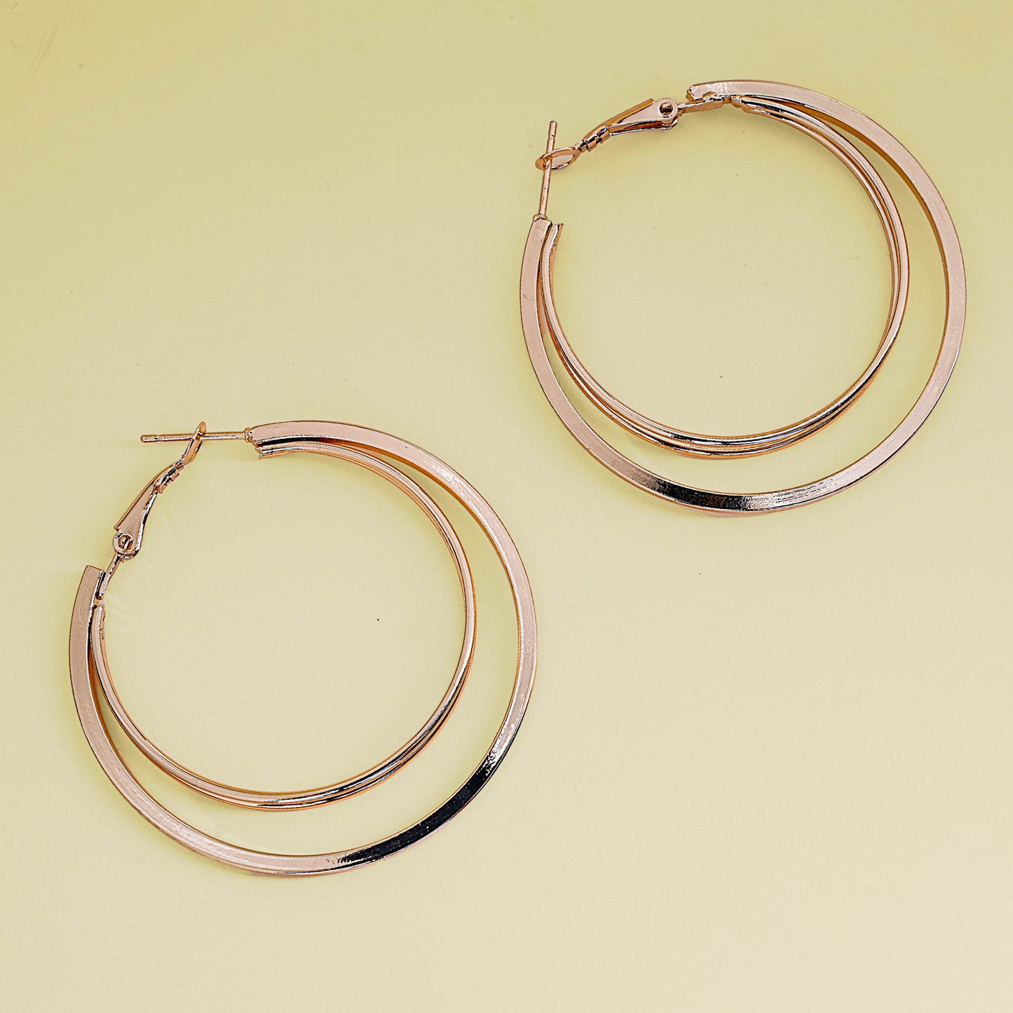 Dual Golden Halo Hoops