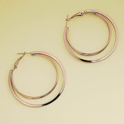 Dual Golden Halo Hoops