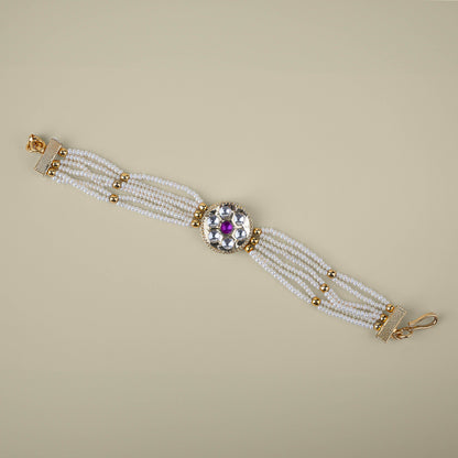 Radiant Pearl Kundan Bracelet