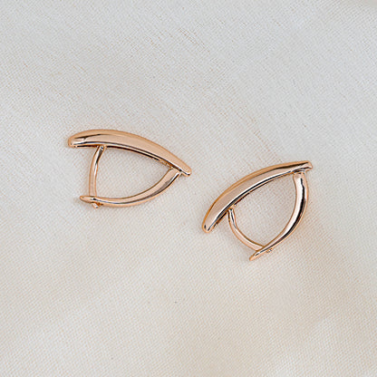 Minimalist Curved Hoop Earrings