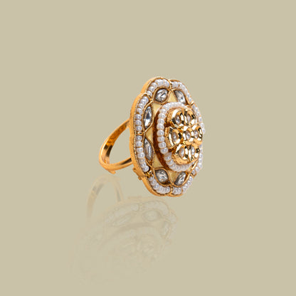 Meena Kari Kundan Ring