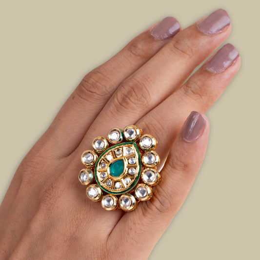 Jade Jubilee Kundan Ring