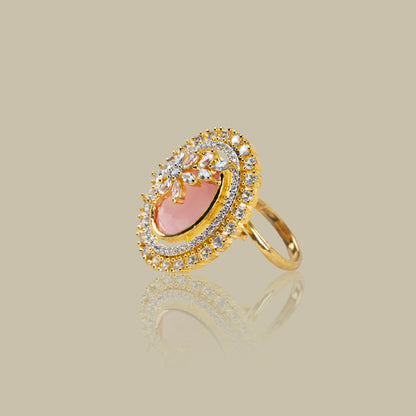 Floral Gem American Diamond Cocktail Ring