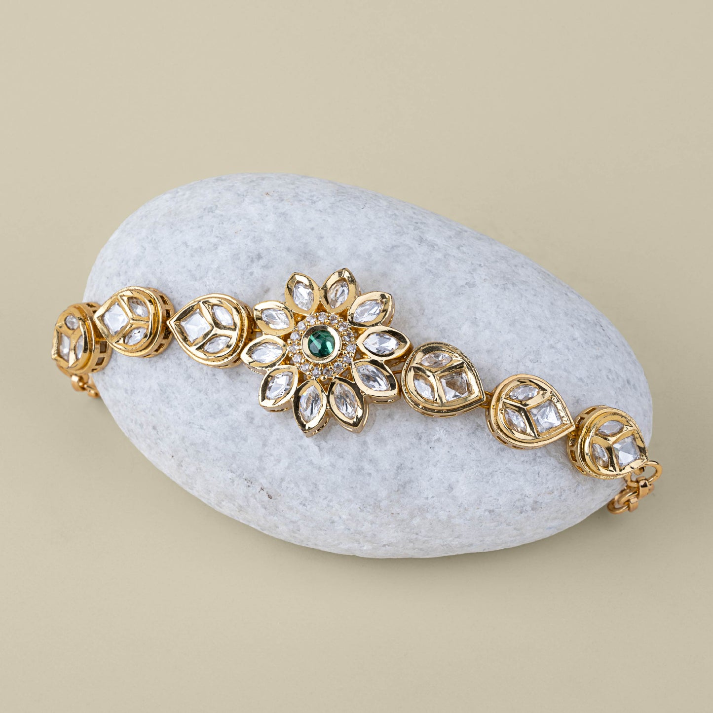 Floral Petal Kundan Bracelet