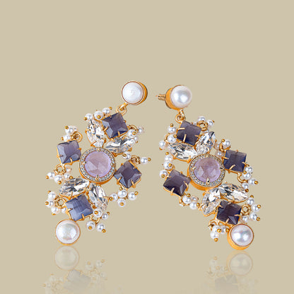 Serene Pearl Stone Earrings