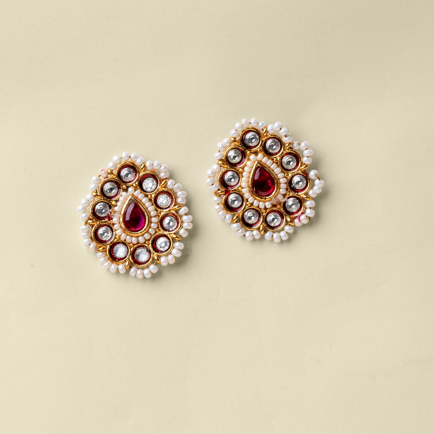 Kundan Raindrop Studs