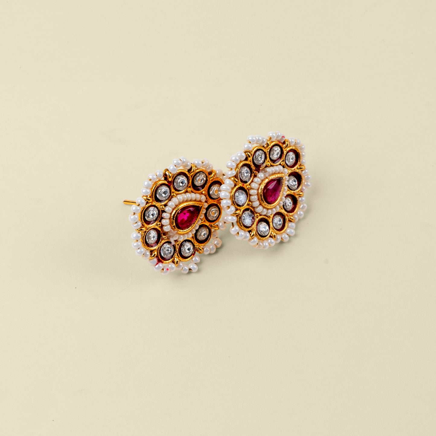 Kundan Raindrop Studs