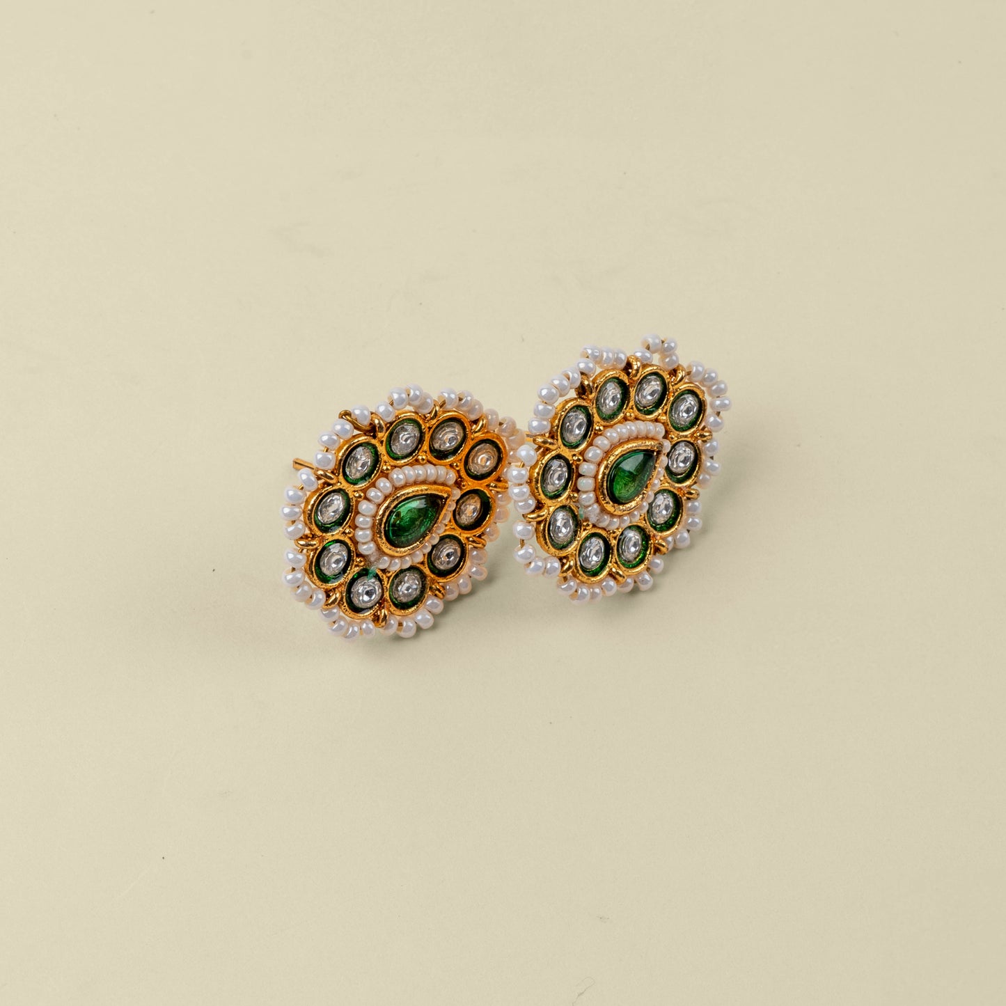 Kundan Raindrop Studs