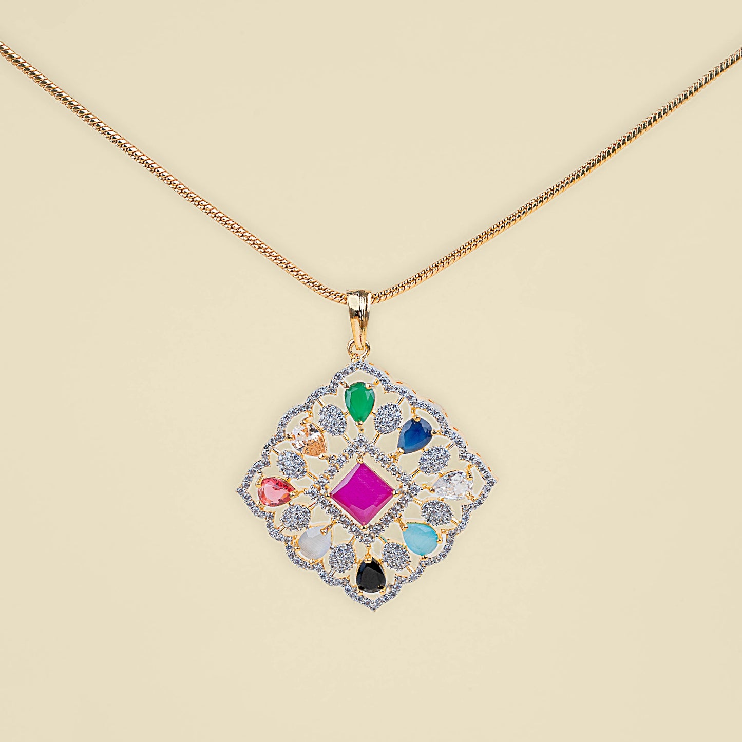 Aurora American Diamond Pendant