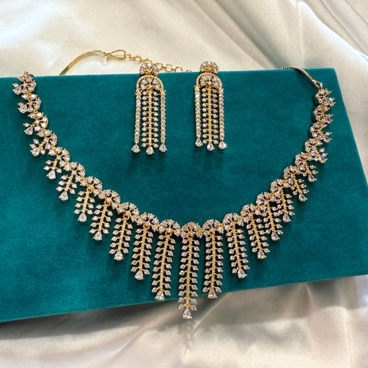 Subtle Glam American Diamond Necklace