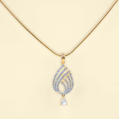 Dewdrop Sparkle American Diamond Pendant Set