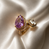Lilac Crystal Ring