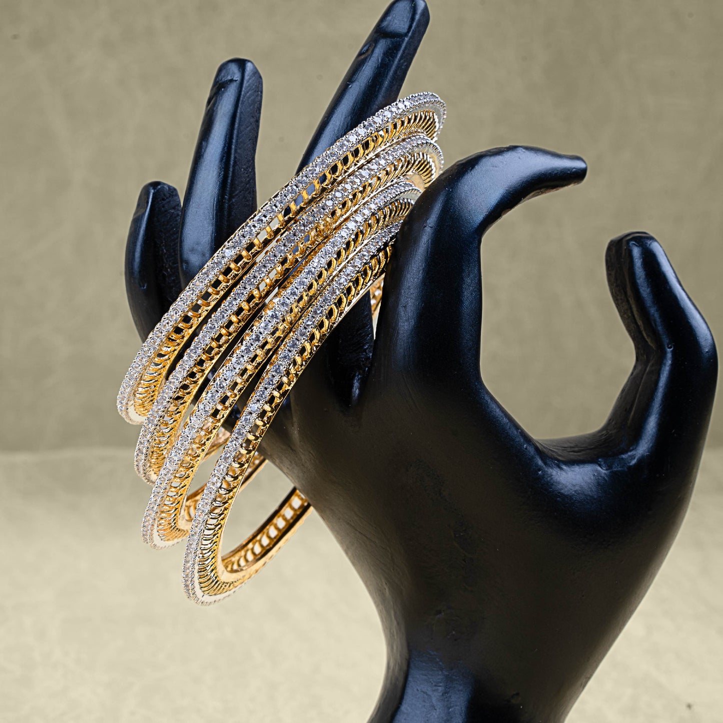 Illusory Depth American Diamond Bangles