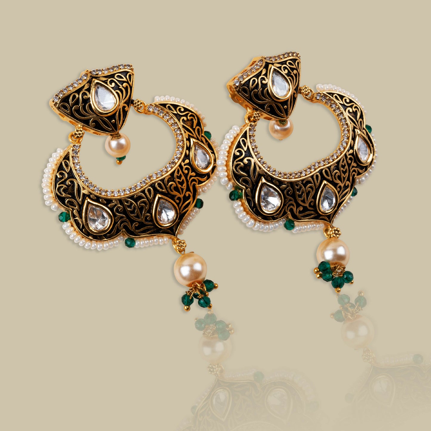 Vintage Kundan Chandbali