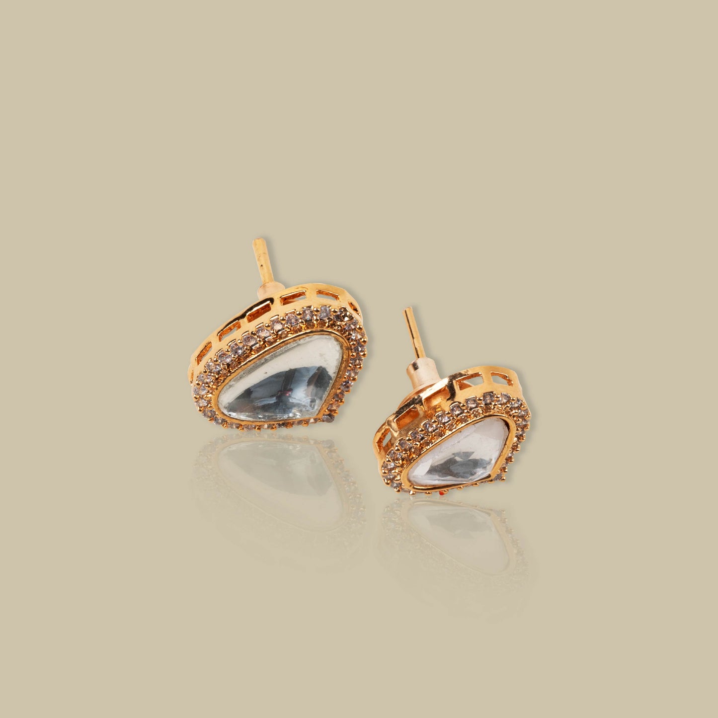 Moonstone Mirage Kundan Studs