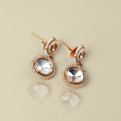 Opal Ember Kundan Earrings