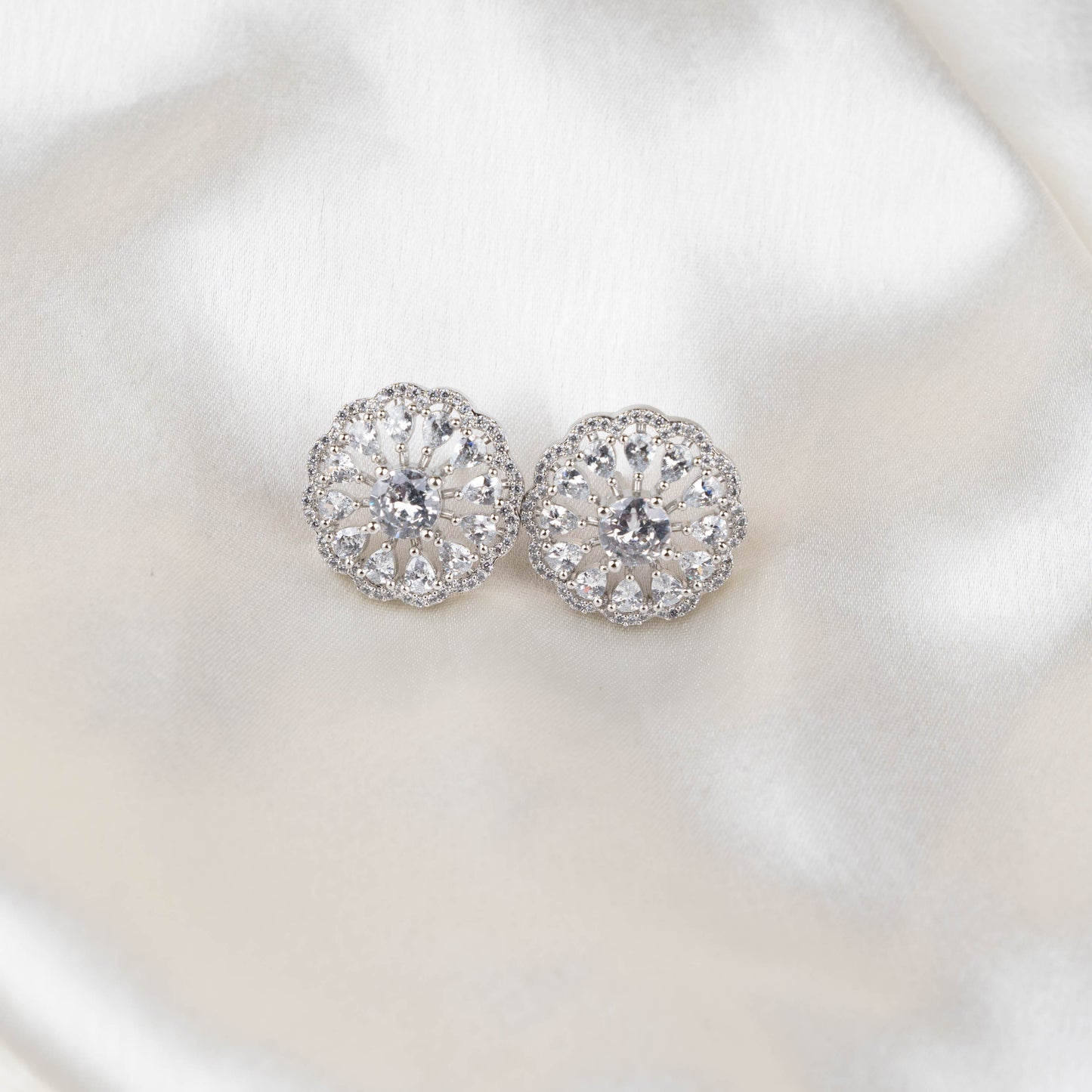 American Diamond Bloom Studs