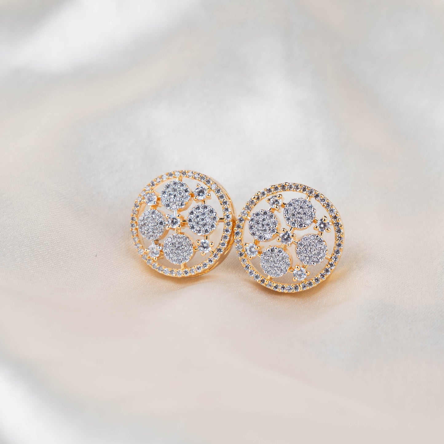 Round Radiance American Diamond Studs