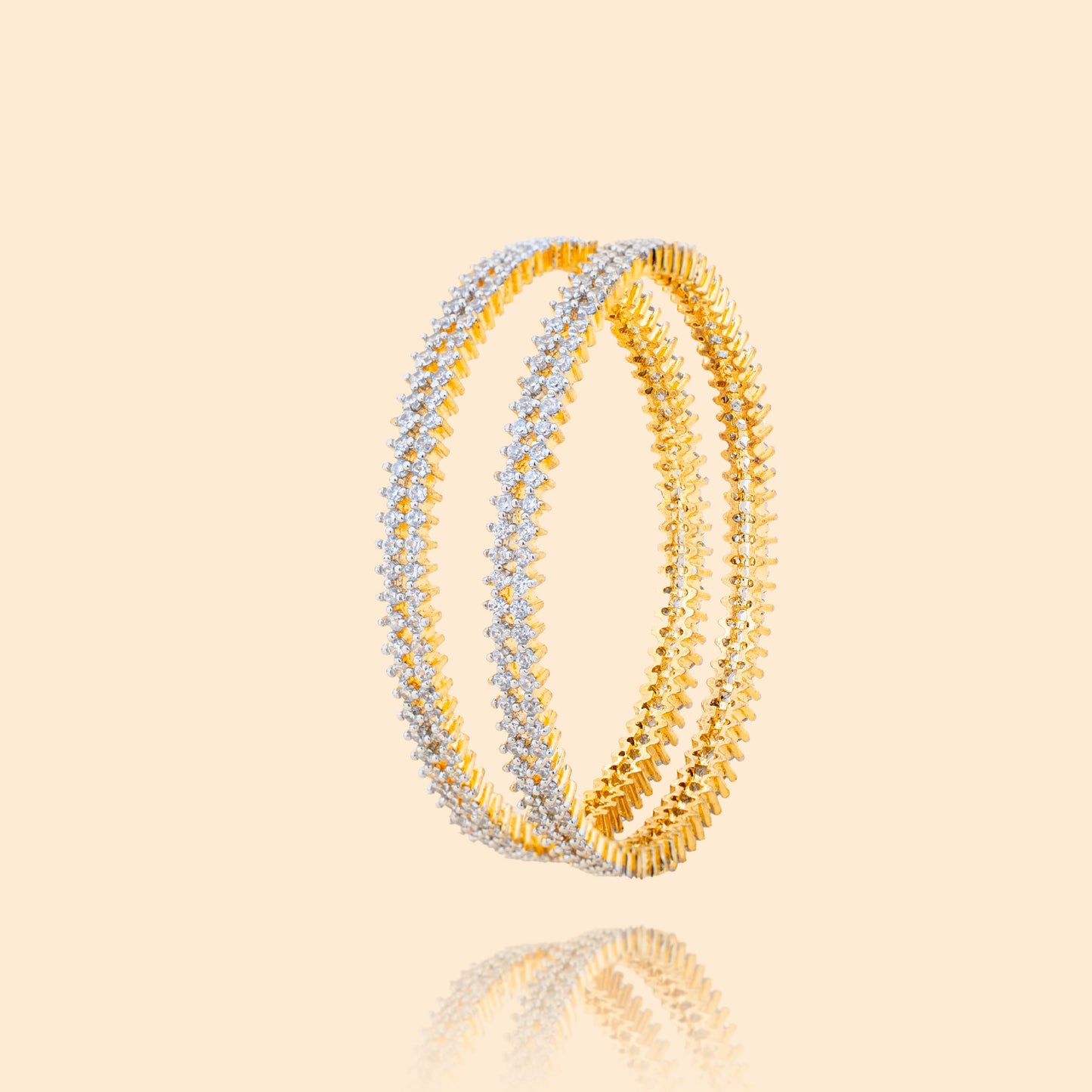 Timeless American Diamond Lattice Bangles