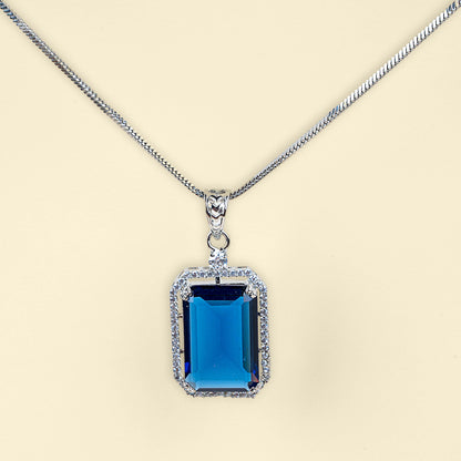 Mono-gem American Diamond Pendant Set