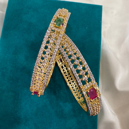 Ruby Green Duo Bangles