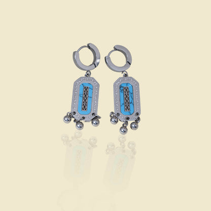 Turquoise Inlay Drop Earrings