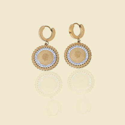 Gold Tone Earrings Set