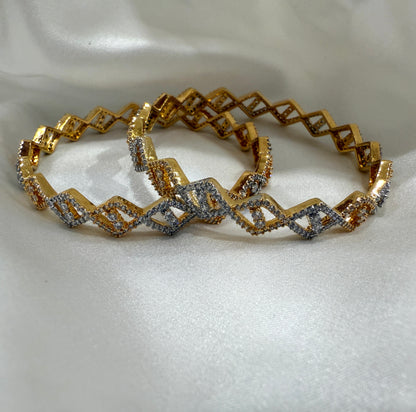Diamond Criss Cross Banlges
