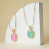Doublet Halo Pendant set