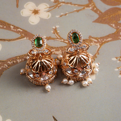 Emerald Kundan Jhumki